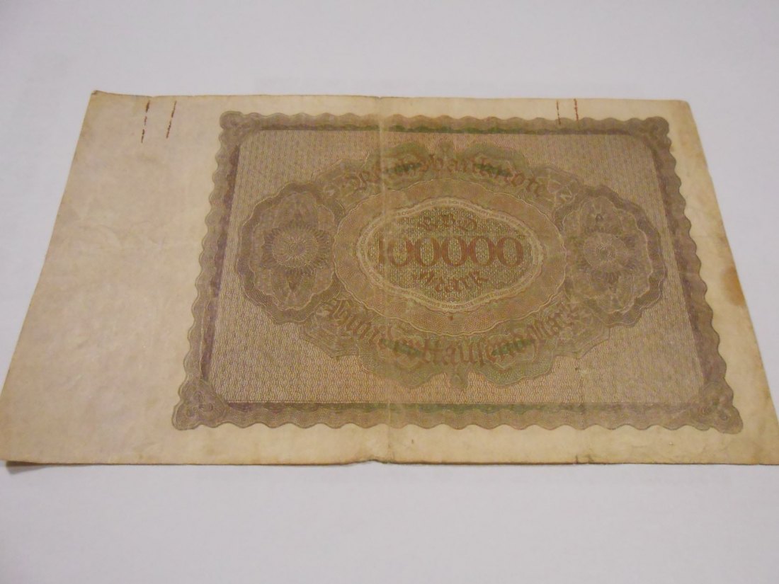 Banknote (18) Deutsches Reich, Weimarer Republik, 100.000 MARK  1923, Ro 82a / DEU-93a   