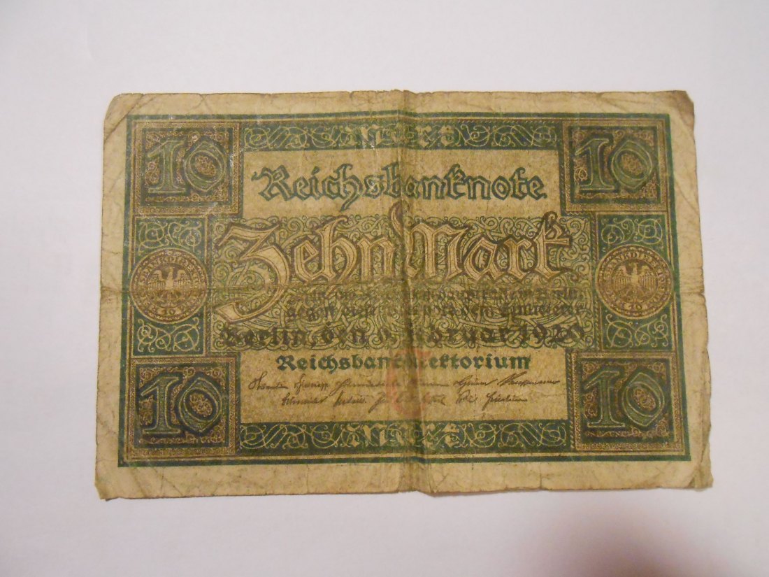  Banknote (24) Deutsches Kaiserreich, 10 Mark 1920, Ro 63a / DEU-73a   
