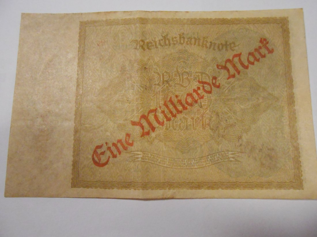  Banknote (28) Deutsches Reich, Weimarer Republik, 1 Millarde MARK 1922, Ro 110b / DEU-126b   