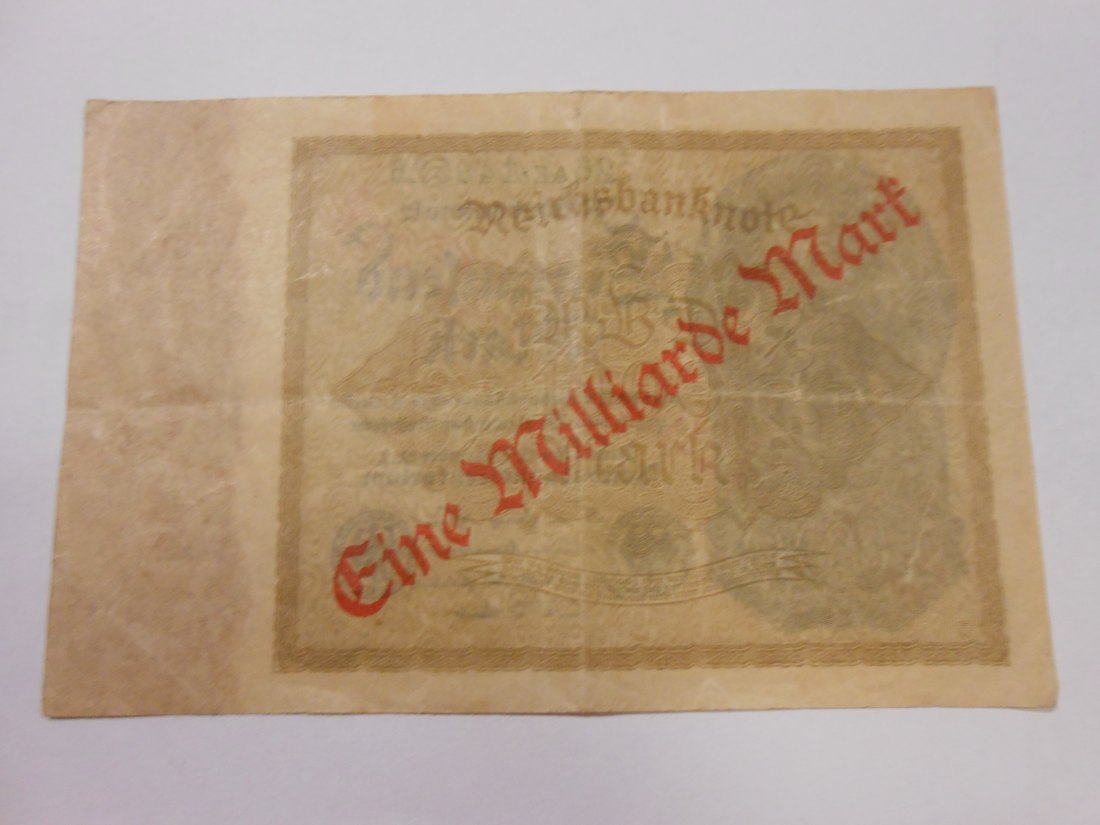  Banknote (30) Deutsches Reich, Weimarer Republik, 1 Millarde MARK 1922, Ro 110b / DEU-126b   