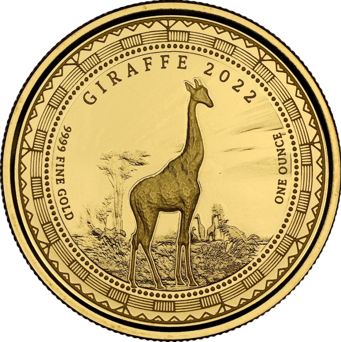  Äquatorialguinea 3.000 Francos 2022 | NGC PL70 Prooflike TOP POP | Giraffe   