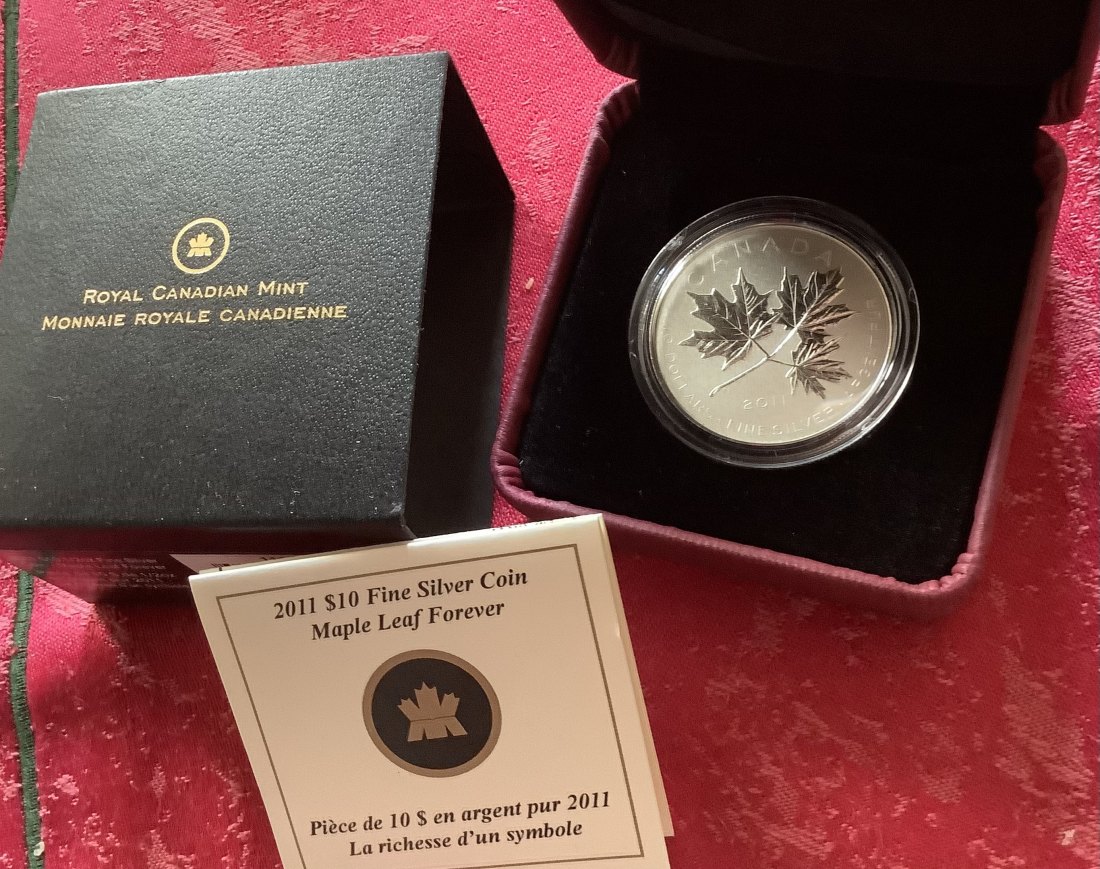  Kanada 10 Dollars Maple Leaf 2011 * 1/2 oz Silber * Sonderausgabe Maple Leaf forever   