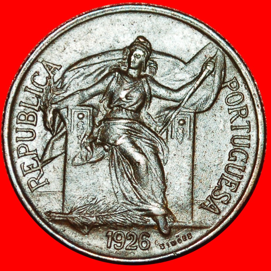  * UNGEWÖHNLICH (1924-1926): PORTUGAL ★ 50 CENTAVO 1926!★OHNE VORBEHALT!   