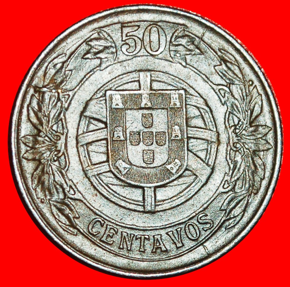  * UNGEWÖHNLICH (1924-1926): PORTUGAL ★ 50 CENTAVO 1926!★OHNE VORBEHALT!   