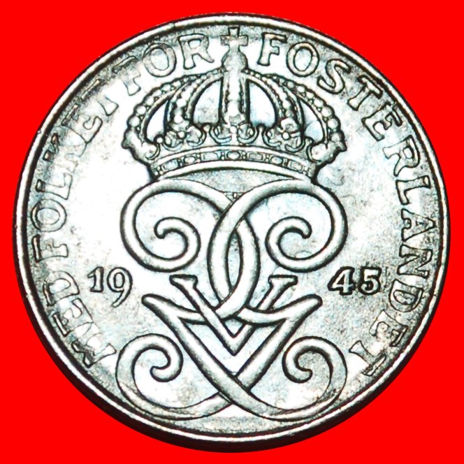 * IRON: SWEDEN★1 ORE 1945★WAR TIME (1939-1945)★GUSTAV V (1907-1950) SERIFED 4★LOW START★ NO RESERVE!
