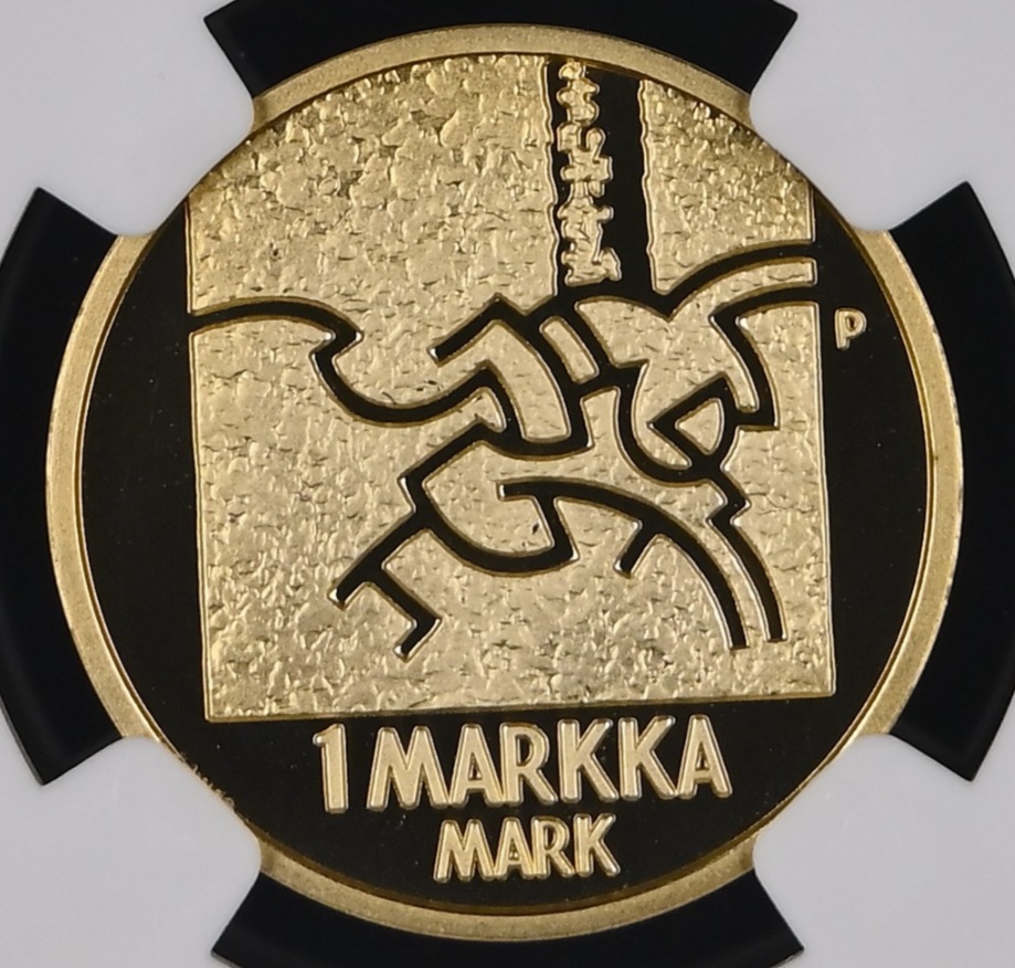 Finnland 1 Markka 2001 | NGC PF70 ULTRA CAMEO TOP POP | Abschied von der Markka   