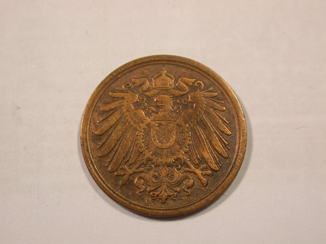  H19  KR  1 Pfennig 1894 D in ss Originalbilder   