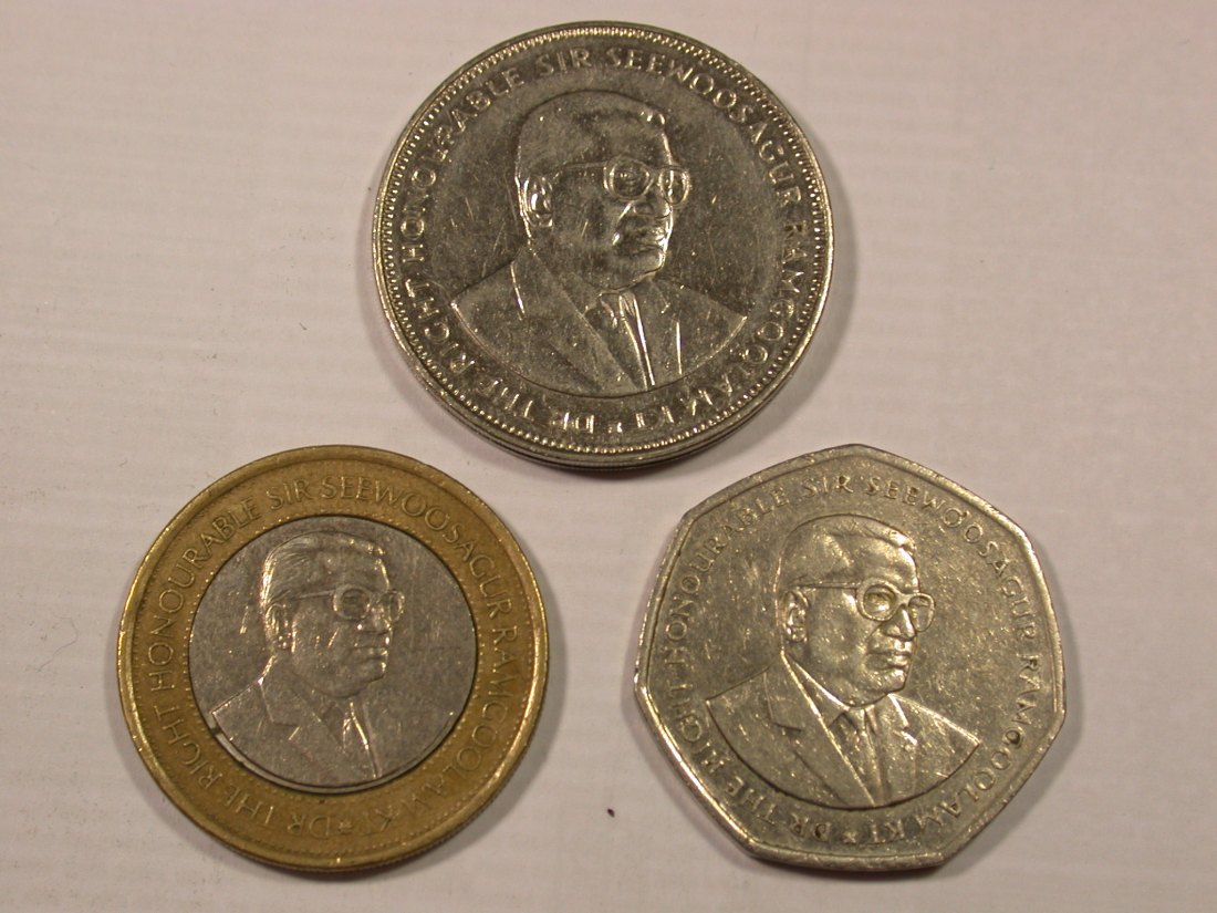  H19 Mauritius  3 Münzen verschieden 2000-2012  Originalbilder   