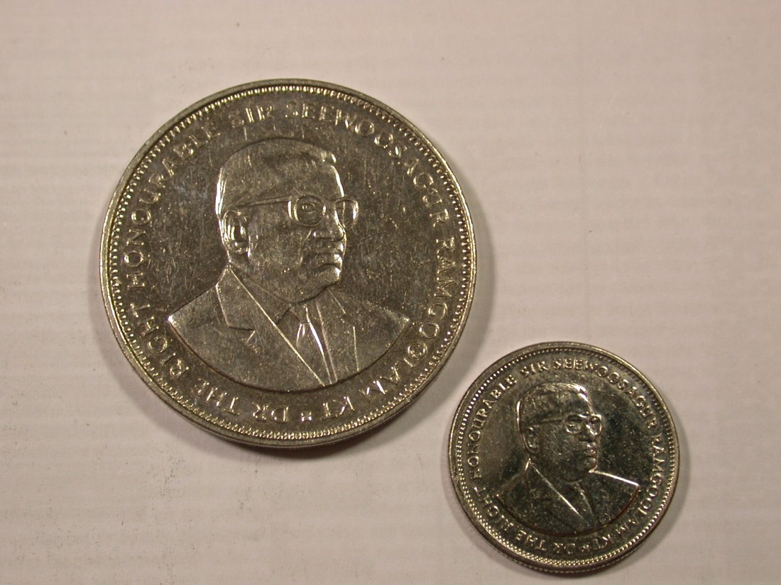  H19 Mauritius  2 Münzen 2012+2016 in vz-st oder besser  Originalbilder   