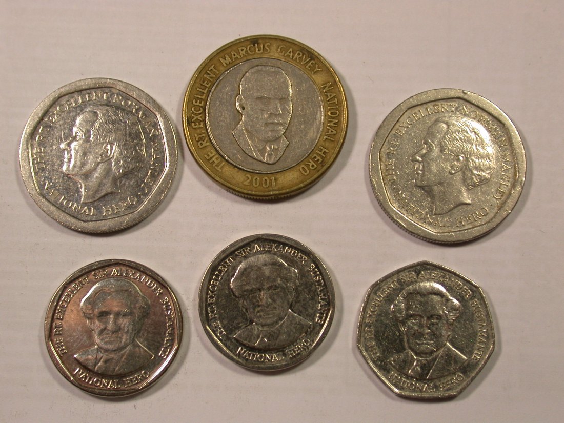  H19 Jamaika  6 Münzen  Originalbilder   
