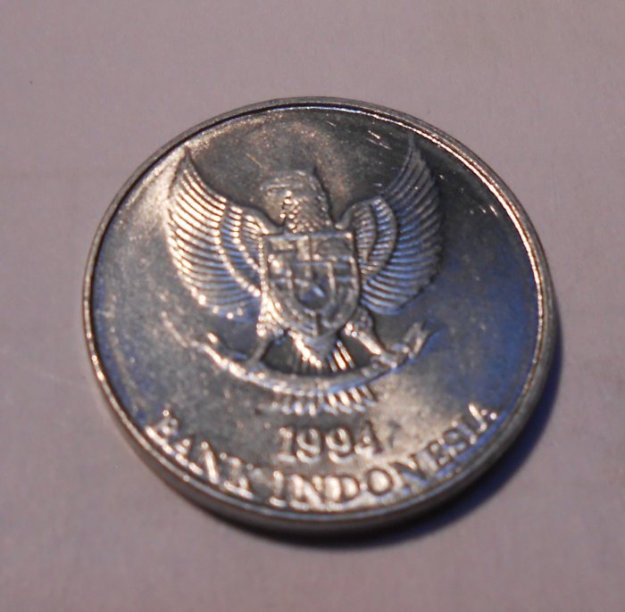 M.65. Indonesien, 25 Rupiah 1994, Aluminium   