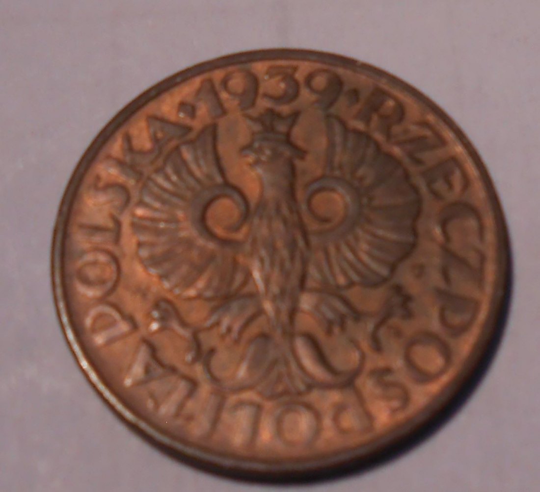  M.70. Polen, 2 Grosze 1939, Bronze   