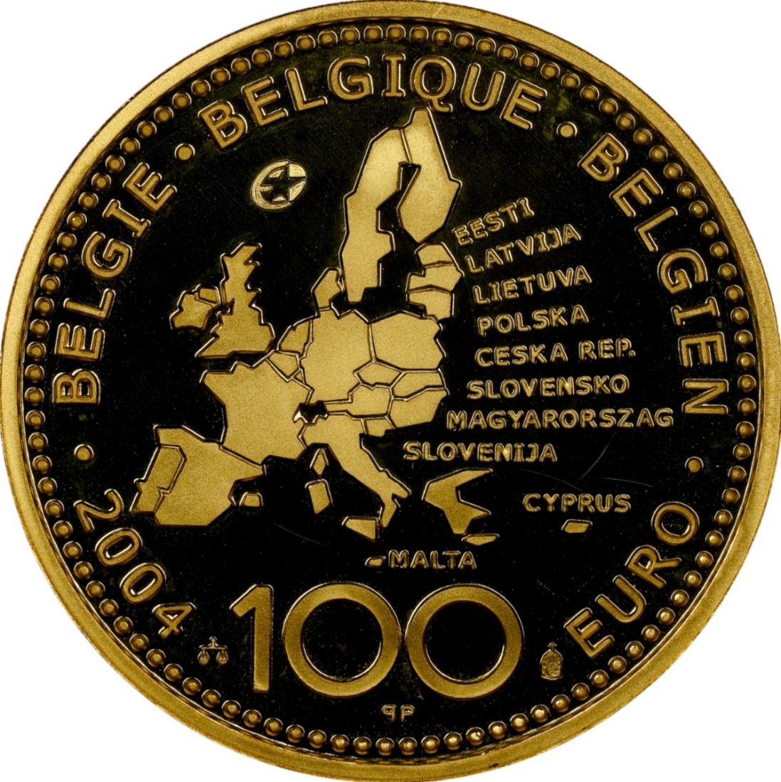  Belgien 100 Euro 2004 | NGC PF69 ULTRA CAMEO TOP POP | Erweiterung der europäischen Union   