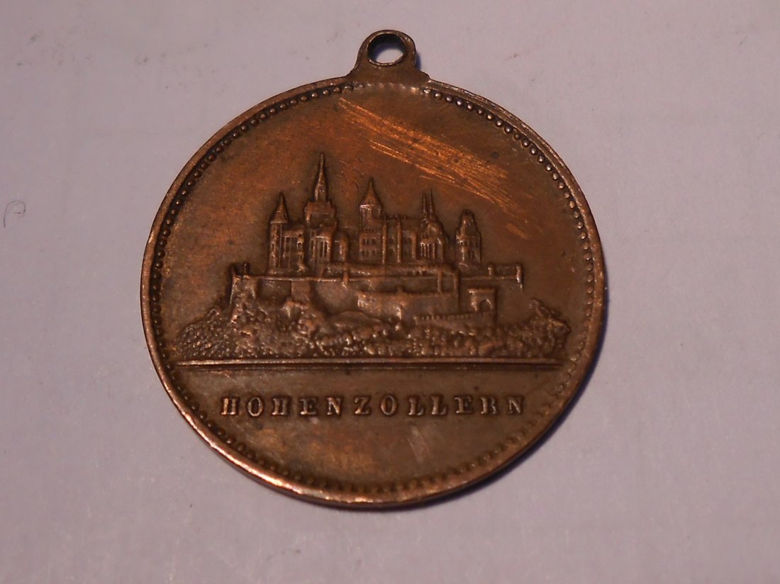  M.88. tragbare Medaille ohne Jahr, Bronze Wilhelm I., Friedrich III. und Wilhelm II, Drei-Kaiser-Jah   