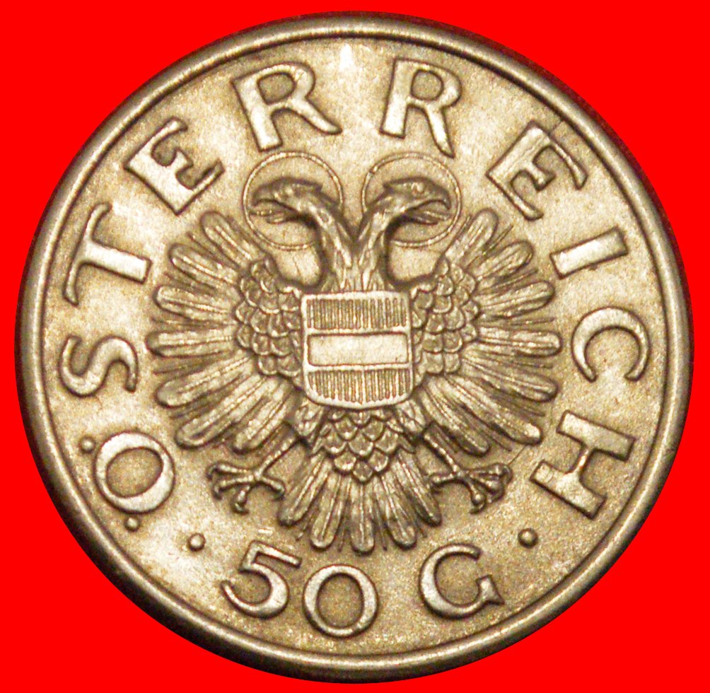  * NICHT KOMMUNISTISCHER ADLER (1935-1936): ÖSTERREICH ★ 50 GROSCHEN 1935 uSTG! OHNE VORBEHALT!   