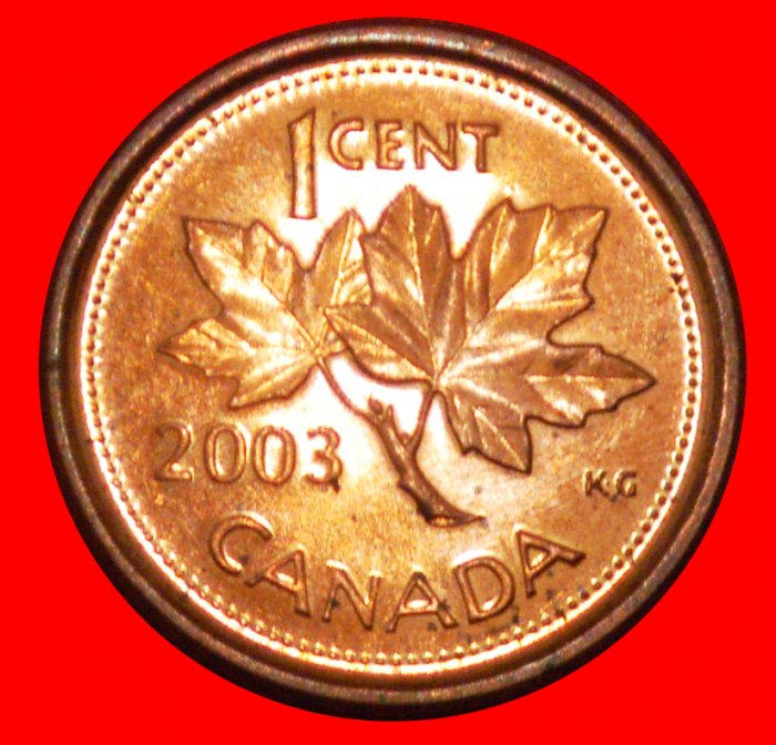  * MAGNETIC (2003-2006): CANADA ★ 1 CENT 2003P UNC! ELIZABETH II (1953-2022)★LOW START★ NO RESERVE!   