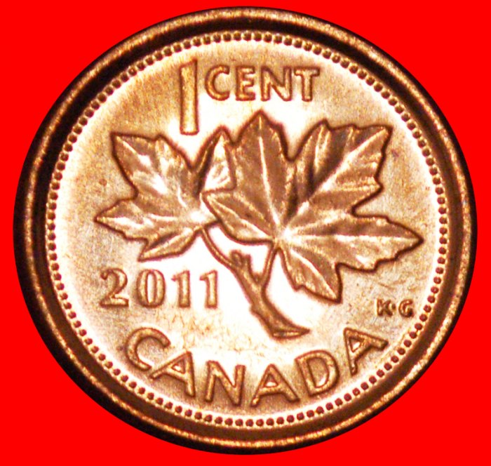  MAGNETIC (2006-2012): CANADA ★ 1 CENT 2011 UNC! ELIZABETH II (1953-2022)★LOW START★ NO RESERVE!   