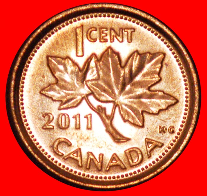  * MAGNETISCH (2006-2012): KANADA ★ 1 CENT 2011 STG! ELISABETH II. (1953-2022)★OHNE VORBEHALT!   