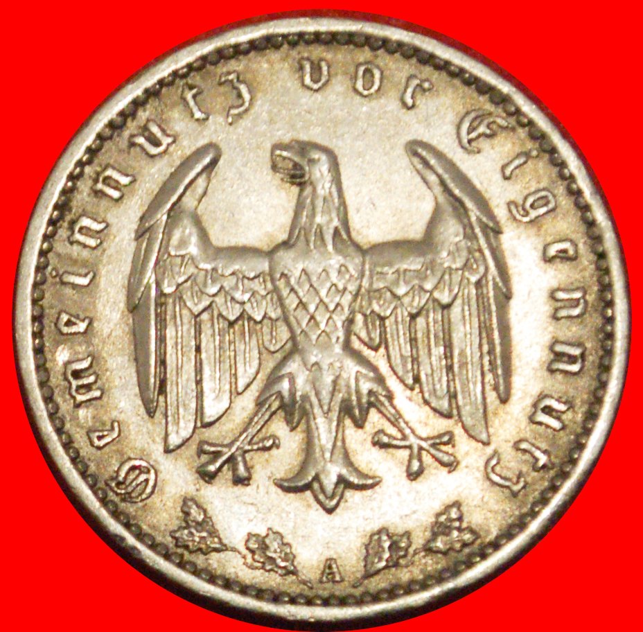  * NO SWASTIKA (1933-1939): GERMANY ★ 1 MARK 1935A! THIRD REICH (1933-1945) ★LOW START ★ NO RESERVE!   