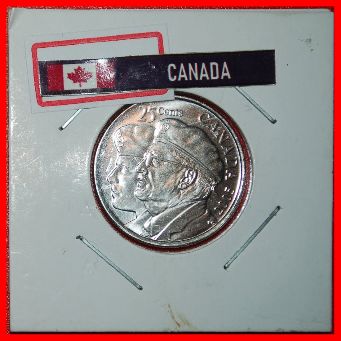  * VETERANS: CANADA★ 25 CENTS 2005P UNC MINT LUSTRE! ELIZABETH II (1953-2022)★LOW START ★ NO RESERVE!   