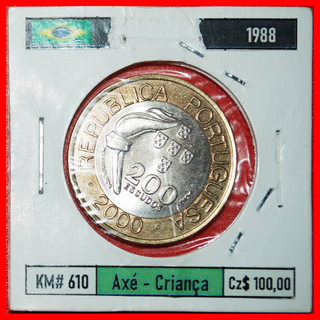 * AUSTRALIEN: PORTUGAL ★ 200 ESCUDOS 2000 STG STEMPELGLANZ! IN PACKUNG!★OHNE VORBEHALT!