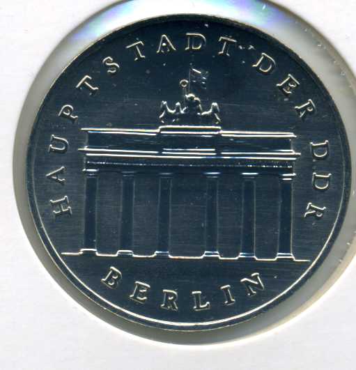  5 Mark Brandenburger Tor 1988 stempelglanz   