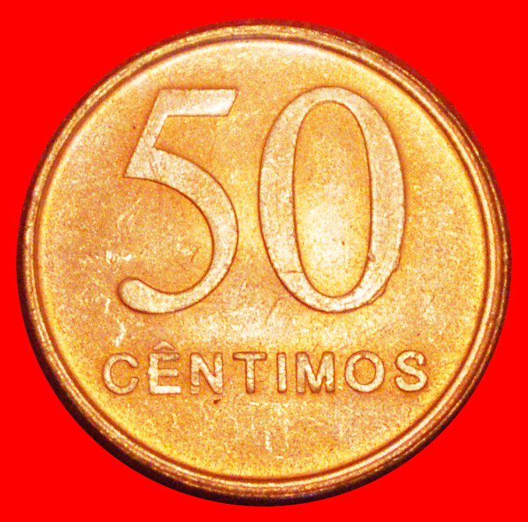  * COMMUNIST STAR: ANGOLA ★ 50 CENTIMOS 1999 UNC MINT LUSTRE! UNCOMMON LOW START ★ NO RESERVE!   