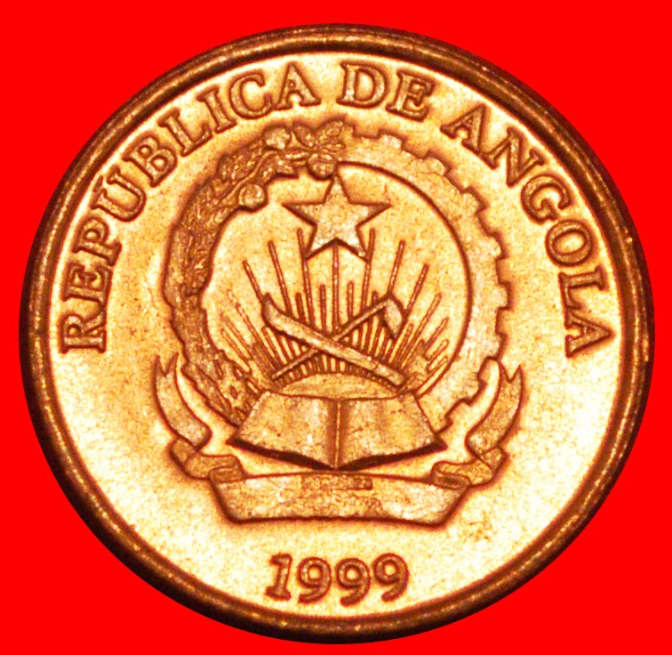  * COMMUNIST STAR: ANGOLA ★ 50 CENTIMOS 1999 UNC MINT LUSTRE! UNCOMMON LOW START ★ NO RESERVE!   