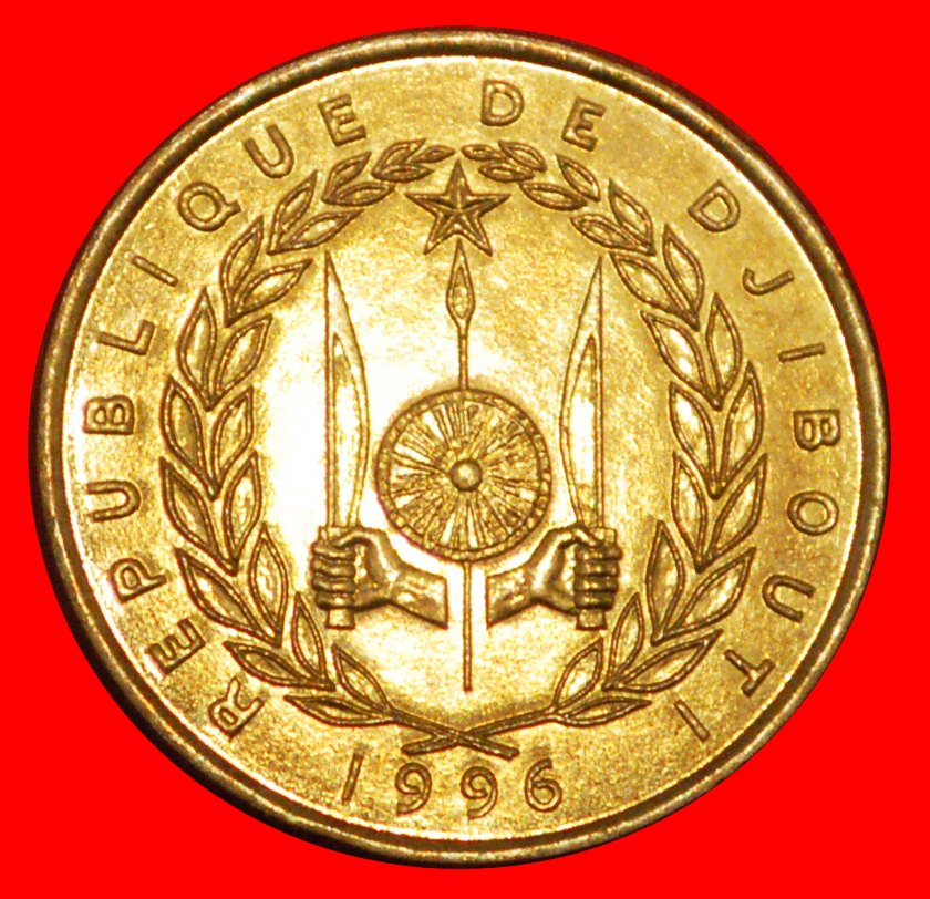  * FRANCE (1977-2017): DJIBOUTI ★ 10 FRANCS 1996 UNC MINT LUSTRE SHIP!★LOW START ★ NO RESERVE!   