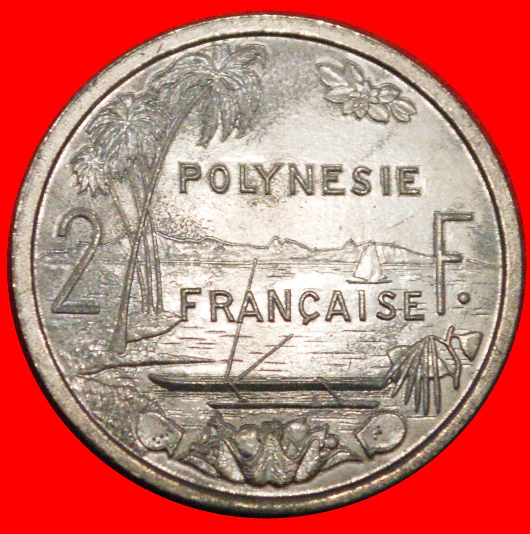 * FRANCE SHIPS IEOM (1973-2020): FRENCH POLYNESIA ★ 2 FRANCS 1982 UNC LUSTRE★LOW START ★ NO RESERVE!