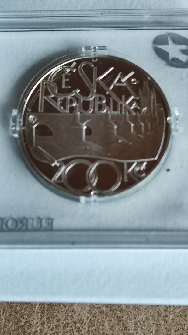  Tschechien 200 Kronen 2007 Silber 650 Jahre Karlsbrücke in Prag ( 1357 - 2007 )   