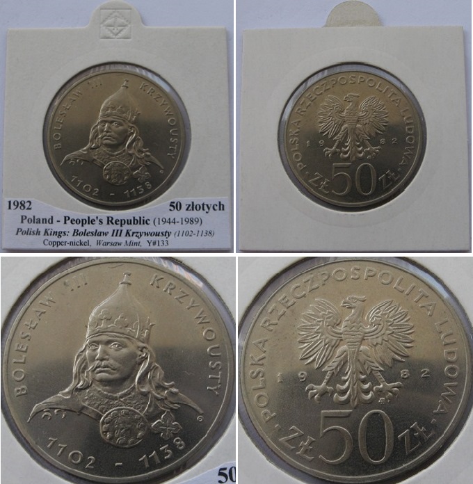  1979-1989, Polnische Herrscher Münzserie - 12 Stück mit 50-500 Zlotych-Gedenkmünzen   