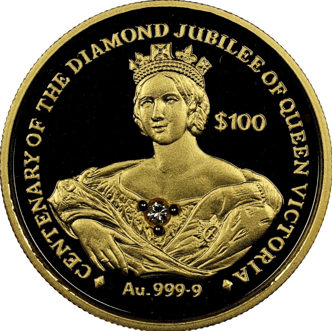  Sierra Leone 100 Dollar 1997 | NGC PF70 TOP POP | Diamantenjubiläum Königin Victoria   