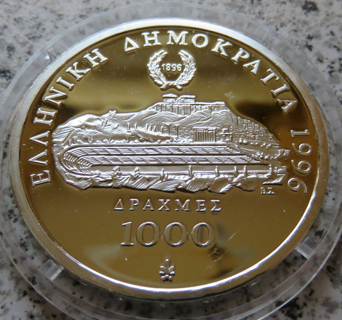 Griechenland 1000 Drachmen 1996 (1 Unze)   