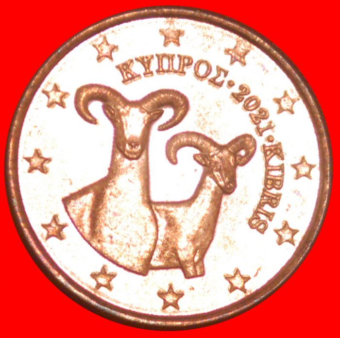  * GREECE (2008-2022): CYPRUS★5 EURO CENTS 2021 MINT LUSTRE! NEW MODIFICATION★LOW START ★ NO RESERVE!   