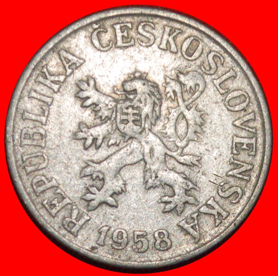 * KREMNICA (1953-1958): CZECHOSLOVAKIA ★ 10 HELLER 1958 DIES II+B RARE!★LOW START ★ NO RESERVE!