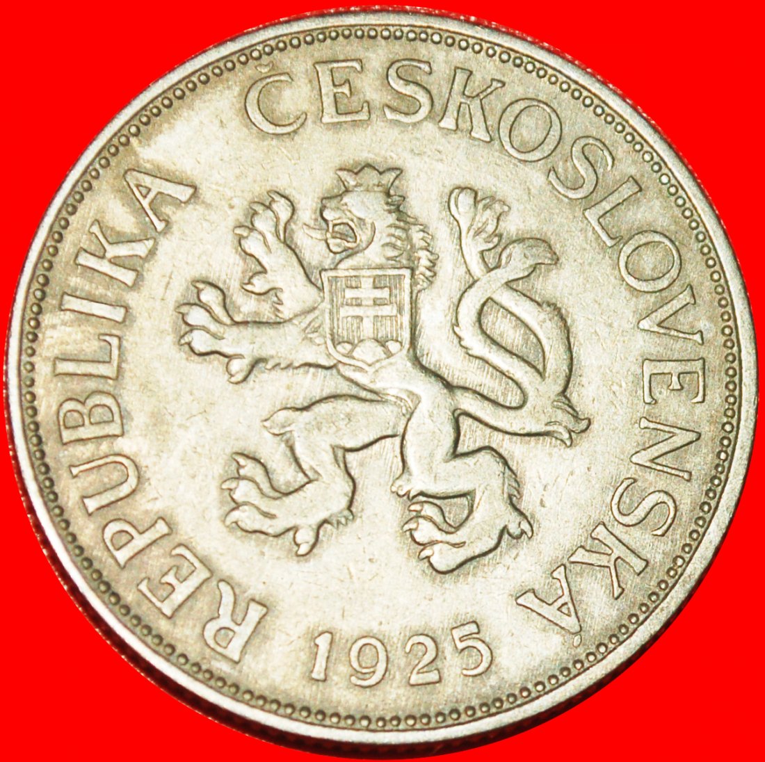  * SMOKE TO THE RIGHT (1925-1927): CZECHOSLOVAKIA ★ 5 CROWNS 1925!★LOW START ★ NO RESERVE!   