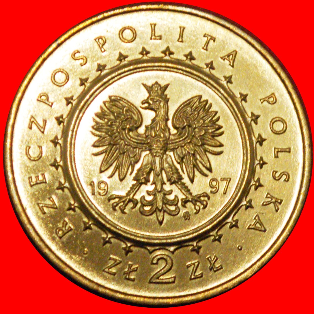  * RENAISSANCE CASTLE RARE: POLAND ★ 2 ZLOTY 1997 NORDIC GOLD UNC MINT LUSTRE★LOW START ★ NO RESERVE!   