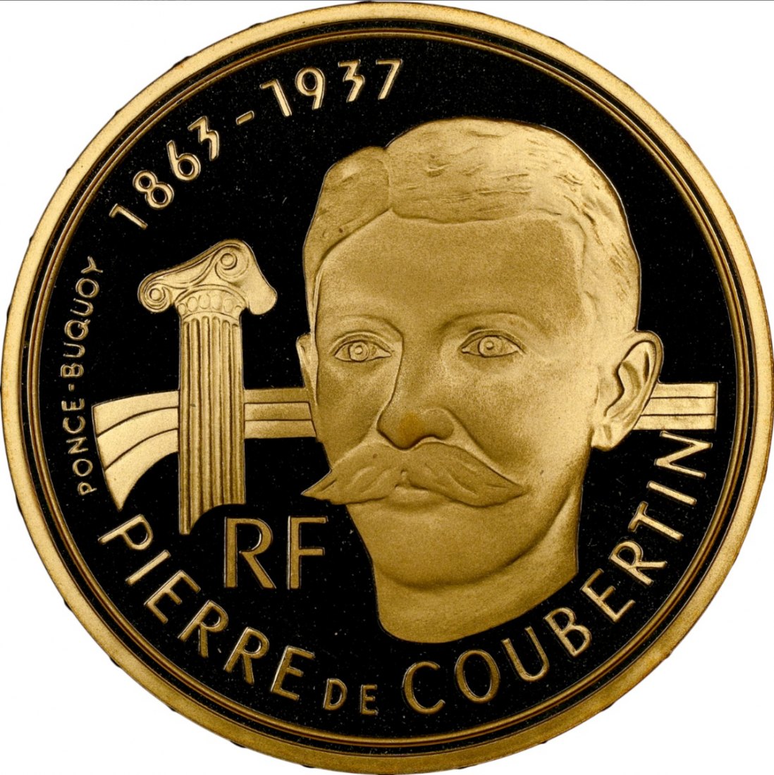  Frankreich 500 Francs 1991 | NGC PF70 ULTRA CAMEO TOP POP | Pierre Coubertin Albertville   