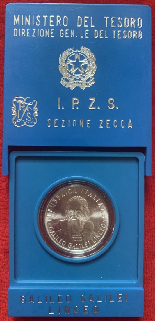 Italy 500 lire 1983 Galileo Galilei Silver BOX BU