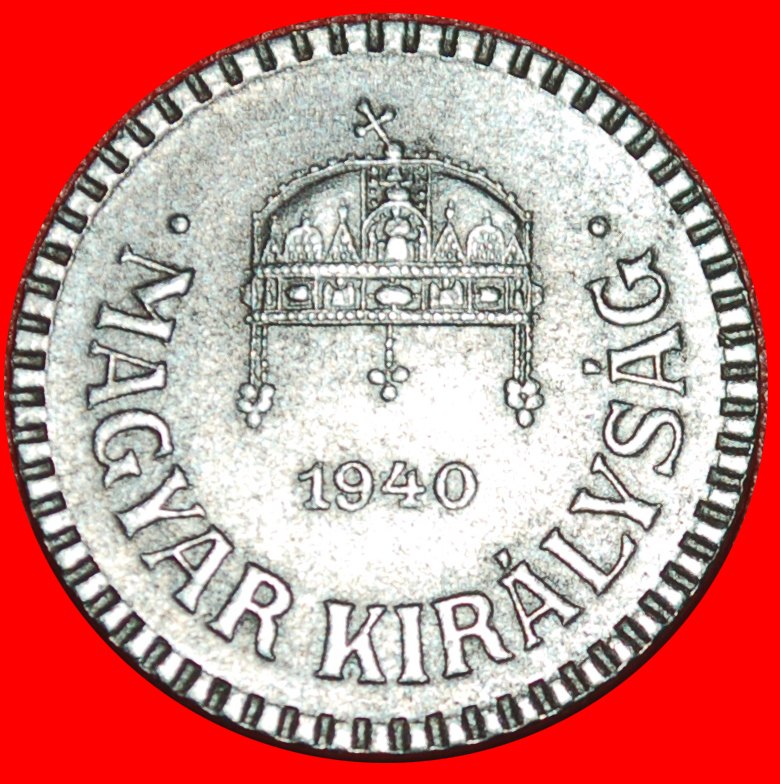  * CROWN (1940-1942): HUNGARY ★ 2 FILLERS 1940! Horthy (1920-1944)★LOW START ★ NO RESERVE!   