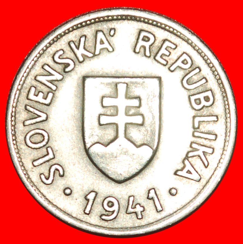 * PUPPET STATE OF GERMANY (1940-1944): SLOVAKIA ★ 50 HELLERS 1941 WAR TIME ★LOW START ★ NO RESERVE!   