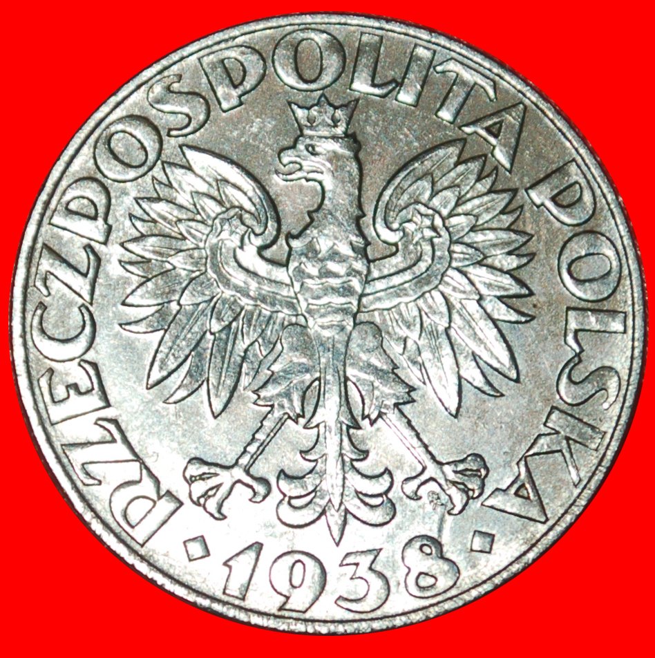  * OCCUPATION BY GERMANY (1939-1944): POLAND ★ 50 GROSHES 1938 UNCOMMON! ★LOW START ★ NO RESERVE!   