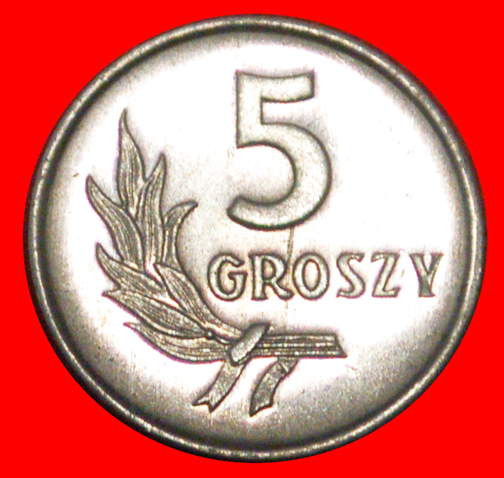  * SOCIALIST STARS ON EAGLE REDUCED SIZE 1958-1972:POLAND★5 GROSZES 1965 UNC★LOW START ★ NO RESERVE!   