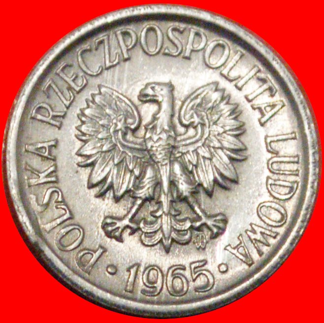  * SOCIALIST STARS ON EAGLE REDUCED SIZE 1958-1972:POLAND★5 GROSZES 1965 UNC★LOW START ★ NO RESERVE!   