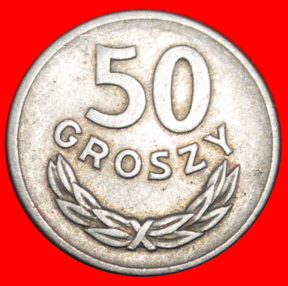 * SOCIALIST STARS ON EAGLE (1961-1985):POLAND★50 GROSZES 1967★DIE 2★UNCOMMON★LOW START ★ NO RESERVE!