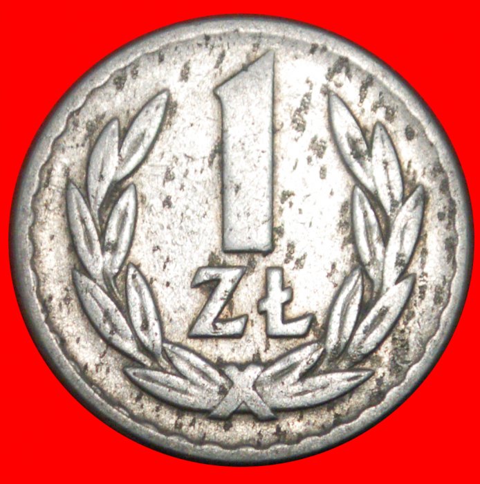  * SOCIALIST STARS ON EAGLE (1957-1985): POLAND ★ 1 ZLOTY 1965! DIES I+A!★LOW START ★ NO RESERVE!   