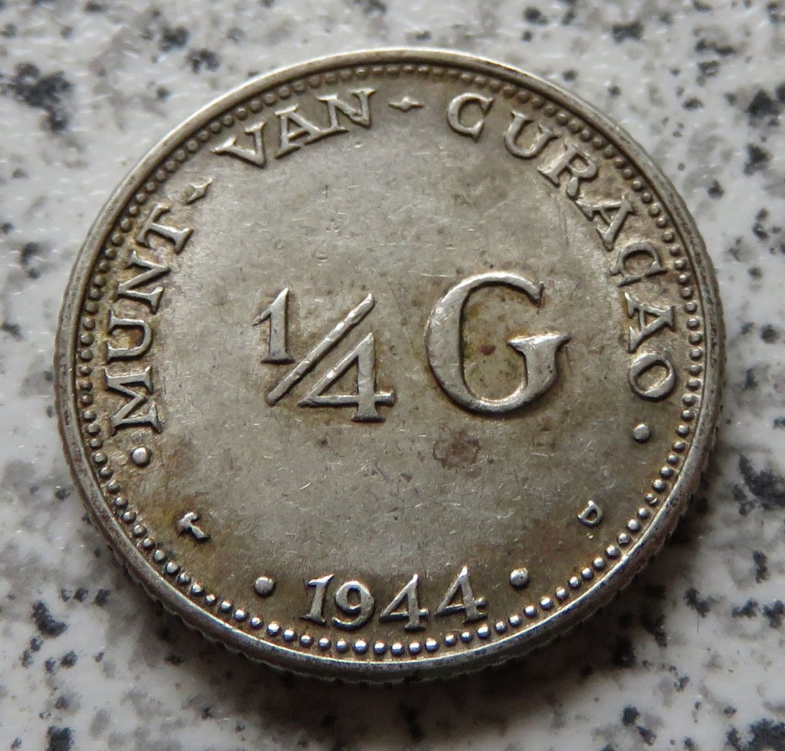  Curacao 1/4 Gulden 1944 D   