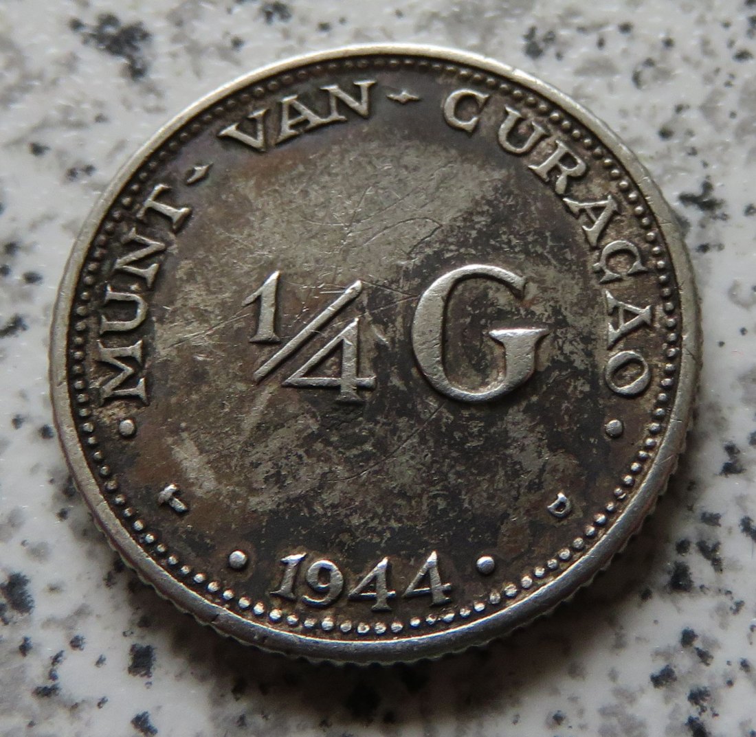  Curacao 1/4 Gulden 1944 D   