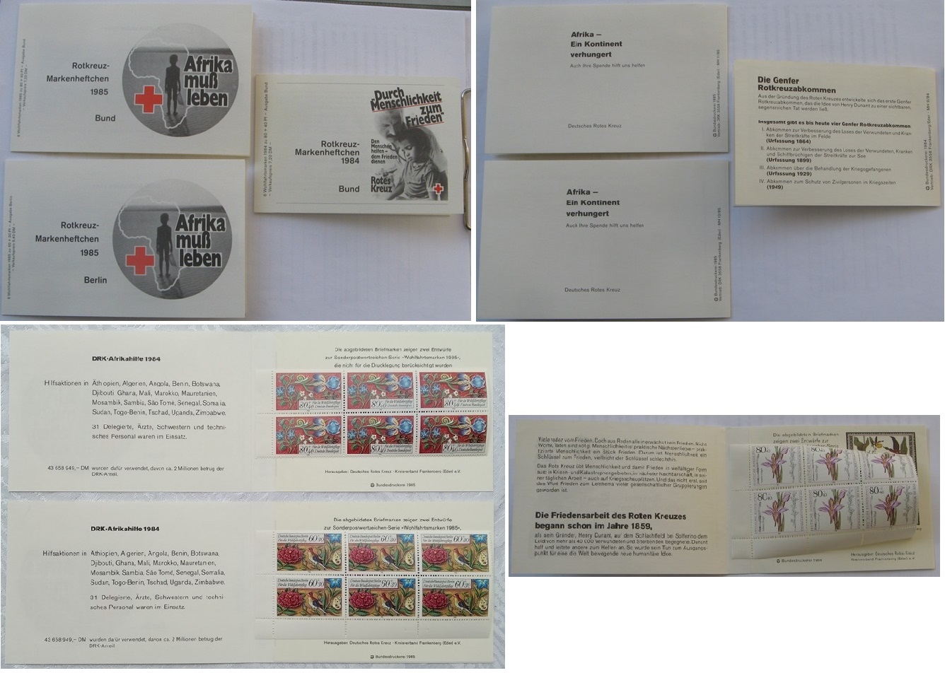  1984-1985, Germany, Red Cross, 3 stamp booklets MH 6 (Mi 745+1260+1227),MNH   
